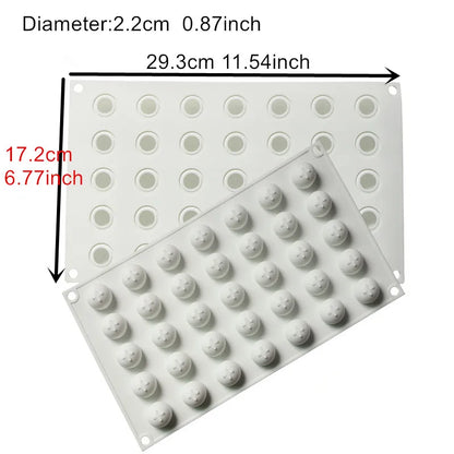 Silicone Chocolate Mold Silicon Ball Cake Moulds 3D Half Sphere Candy Truffle Baking Tray 1piece - 2.2cm ball