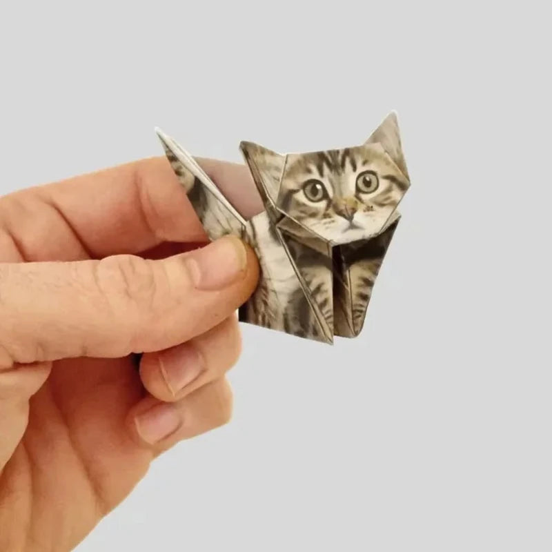 Creative DIY Paper Cats 50 Sheets DIY Origami Paper Handmade DIY Paper Cat Dog Dinosaur Fun Art Craft Folding Animal Folding 