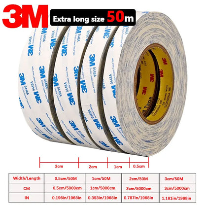3M 9448A double-sided adhesive, ultra-thin, high viscosity, fixed, strong, non-trace, high temperature white 3M adhesive.