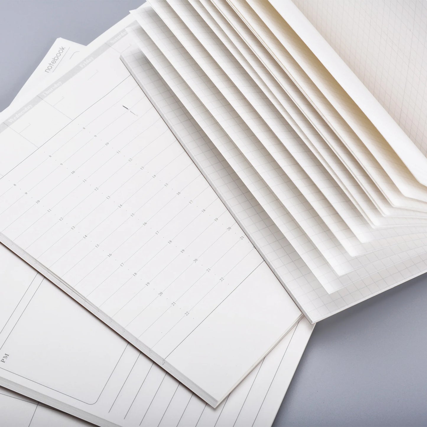 5pcs/lot Replace Note Books 100GSM Journal Inner Paper 4 Sizes 64 Pages Inserts Blank Grid Lineds A5 Notebooks Back to School