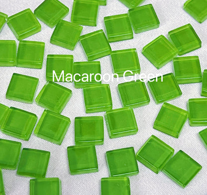 Mosaic Tiles for Crafts Blue Shine Assorted Color 50pcs Glass Glitter Mosaic Supplies Pieces Bulk Square Shape Home Decoratio