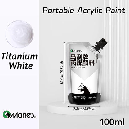100ml Marie's Acrylic Paint,Assorted Colors,Waterproof,Pigments for DIY Craft,Rock,Wood,Professional Pigments for Adults,Arti