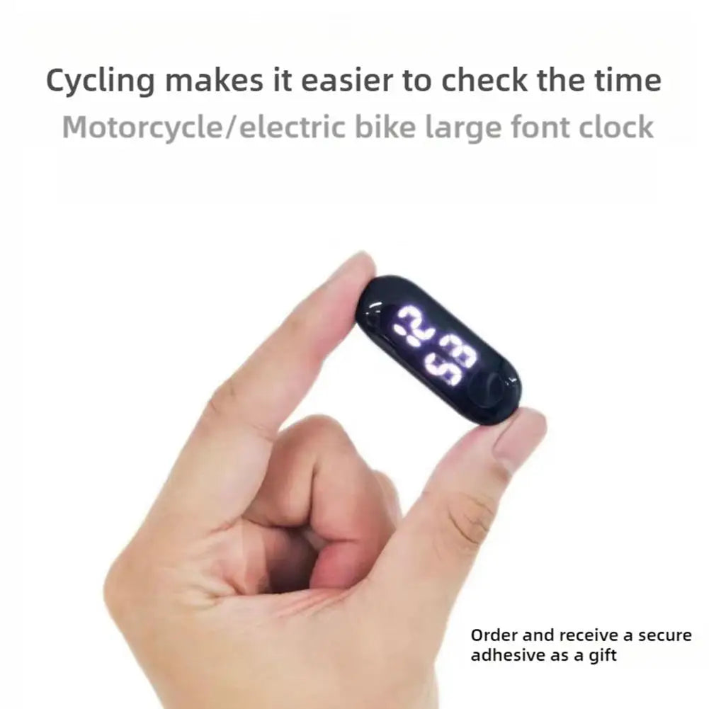 Digital Time Display For Motorcycle Electric Scooter Portable Electronic Watch Waterproof Luminous Digital Display LED Clock