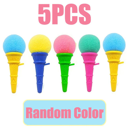 20/10/5Pcs Mini Ice Cream Shooters Colorful Sponge Ball Goodie Bag Filler Christmas Gifts Home Festival Party Games Supplies 