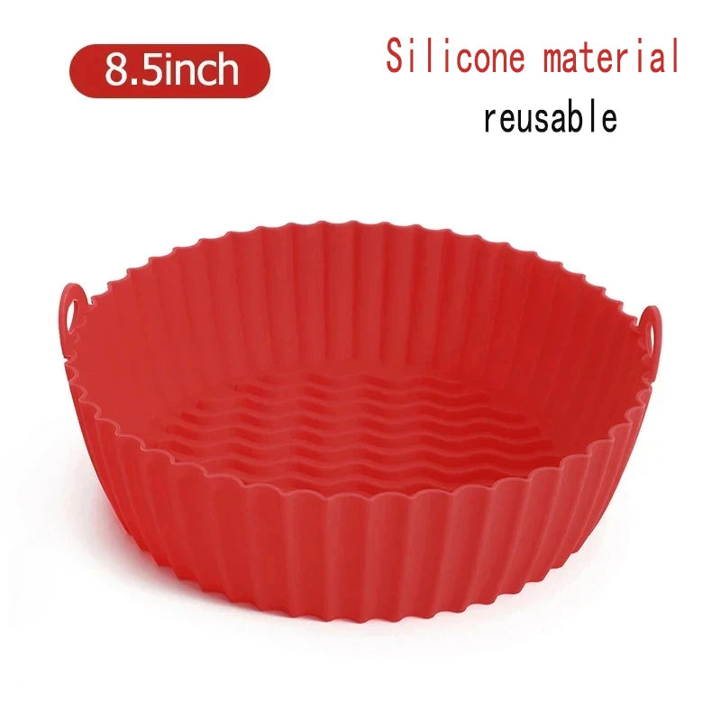 50Pcs Air Fryer Disposable Paper Non-Stick Airfryer Baking Papers Round Air-Fryer Paper Liners Paper Kitchen Accessories - Re