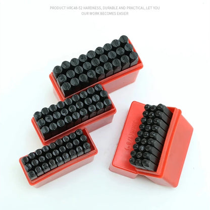 2/2.5/3/4/5/6mm Number Stamp Alloy Steel Stamp Kit With Storage Box Punch Metal Leather Craft DIY Jewelry Gold Silver LOGO St