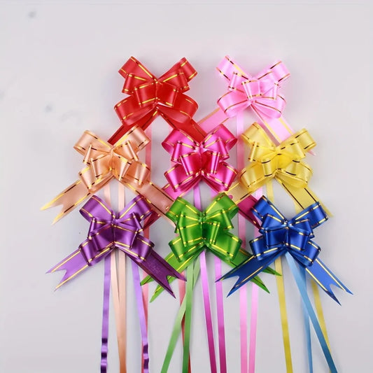 100pcs Party Wedding Christmas Tree Hanging Decorated Ribbon Bow Bag Gift Wrapping & Decorat Bow Knot Ribbon Butterfly Pull B