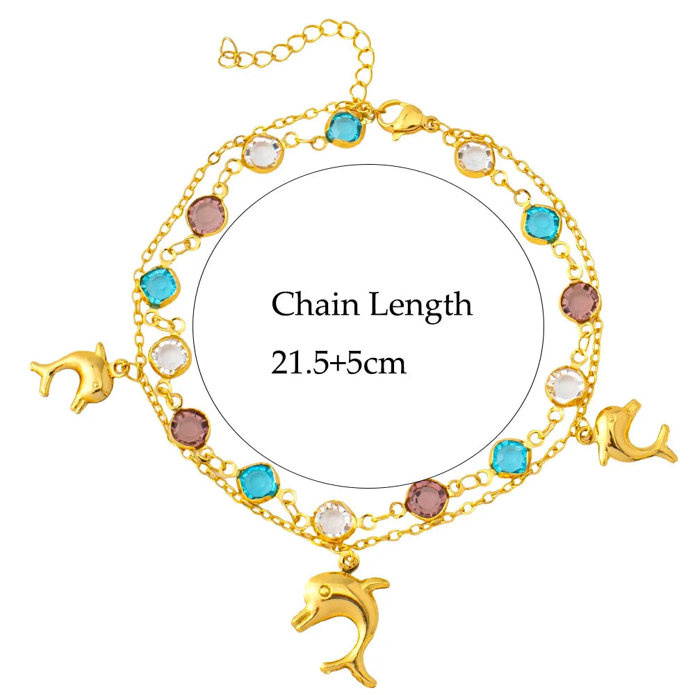 Female Heart Anklets Bracelet Sandals Foot Jewelry Leg New Anklets on Foot Bracelets for Women Leg Chain Jewelry Accessories 