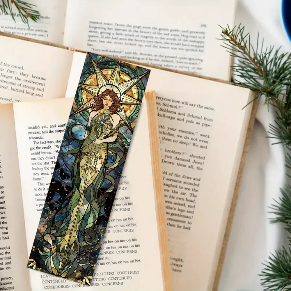30pcs tarot bookmarks painted glass textured decorative office supplies student reading book labeling creative gift message c