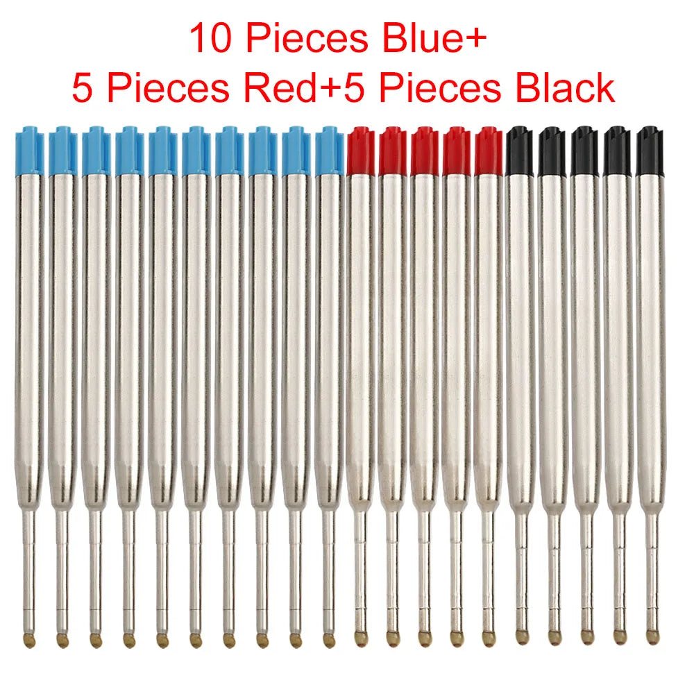 98mm1.0mm Ballpoint Pen Refills For Parker Pens Medium Point Blue Red Black Ink Rods For Writing Office Stationery - 20 Piece