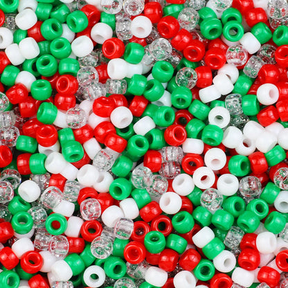 100/200/400pcs 6x9mm Solid Color Large Hole Pony Beads DIY Jewelry Making For Friendship Bracelets & Hair Braids Craft Suppli