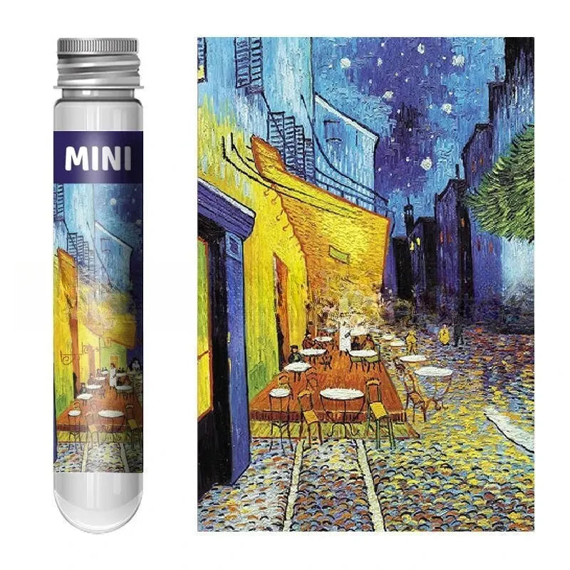 150pcs Test Tube Jigsaw Puzzle World Famous Painting Van Gogh The Starry Night Christmas Gift - The Night Coffee
