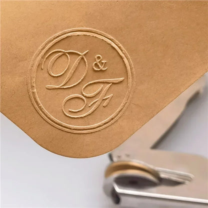 Customize Embossing Stamp Wedding Monogram Embosser Stamp,Personalized 2 initials Embosser Stamp,Wedding gift,hand held embos