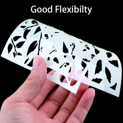 36 Floral Letter Templates Reusable Rose Letter Painting Template Hollowed-Out Graffiti Template Inkjet Printing Mold For Wal