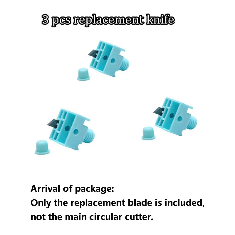 360° Adjustable Circle Cutter & Replacement Blade - Precision Scrapbooking Tool for Perfect Circular Paper Cuts - 3 replaceme