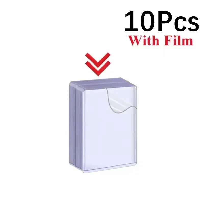 1/25/50Pcs Transparent Korean Kpop Card Sleeve with Protective Film Clear Card Holder Idol Photo Game Card Cover 35PT