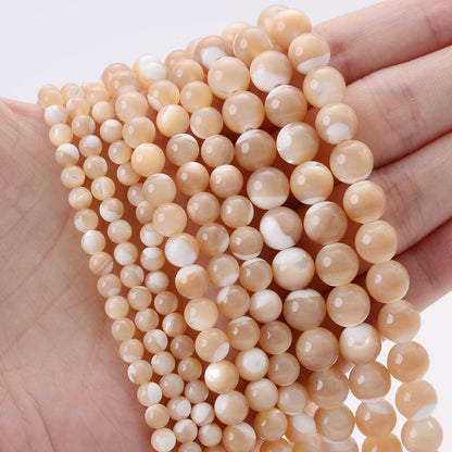 Natural Freshwater Shell Pearls Beads Round Loose Spacer Beads for Jewelry Making DIY Bracelet Necklace Accessories 4 6 8 10m