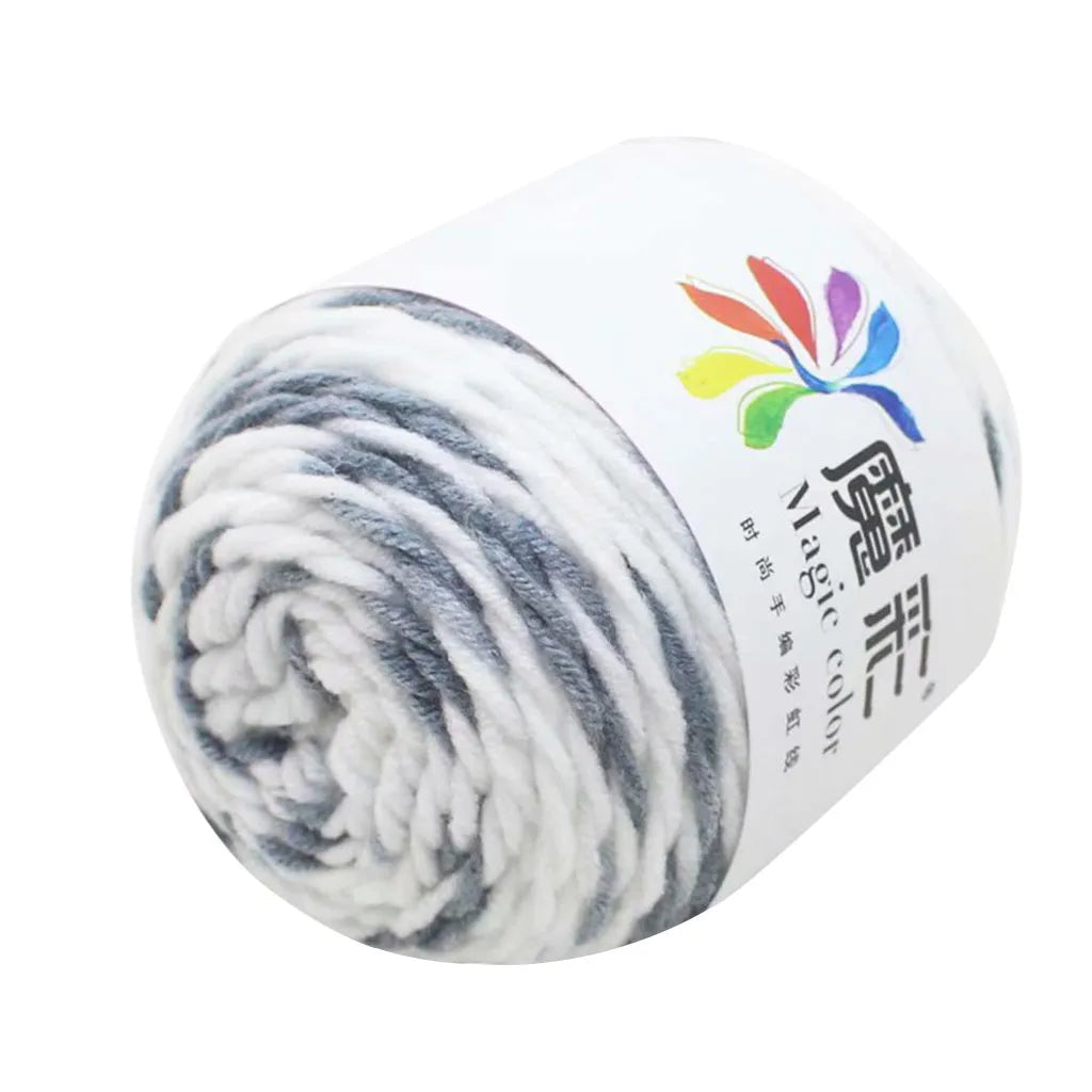 Crochet Yarn Rainbow, Soft Cotton Knitting Wool, 5 Strands Yarn for Sweaters, DIY Scarves, Hand-Knitted Crafts, Vibrant Yarn 