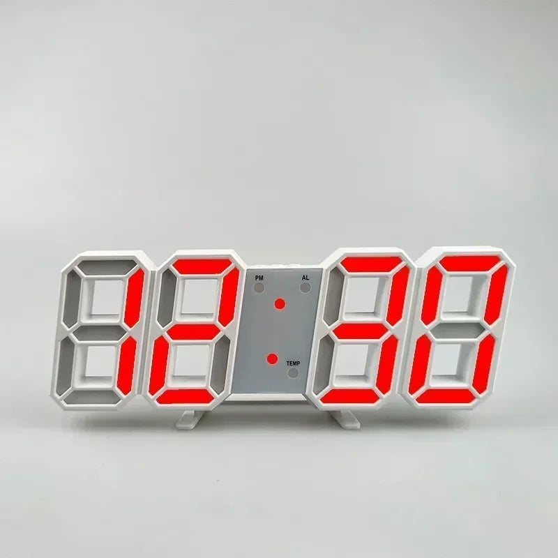 Purchase Products Clock 3D LED Digital Alarm Clock Wall Clock Time/date/temperature For Home/kitchen/office Clocks Decor Gard