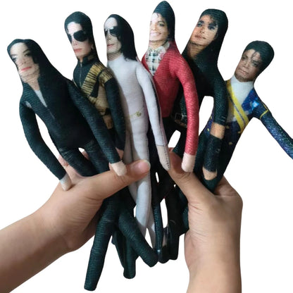 New Style Michael Jackson Cosplay Prop Doll Plush Stuffed Figure Dolls Room Decoration Abstract Joint Mobility Props Gift