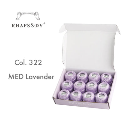Rhapsody Size #8 Pearl Cotton Crochet Thread Embroidery Craft Needle Cross Stitch Egyptian Cotton Mercerized 12 Balls Set - 3