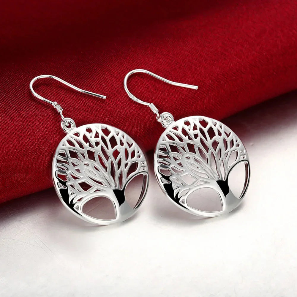 925 Sterling Silver Earrings Simple Round Circle Hoop Earrings For Woman Fashion Wedding Engagement Charm Jewelry