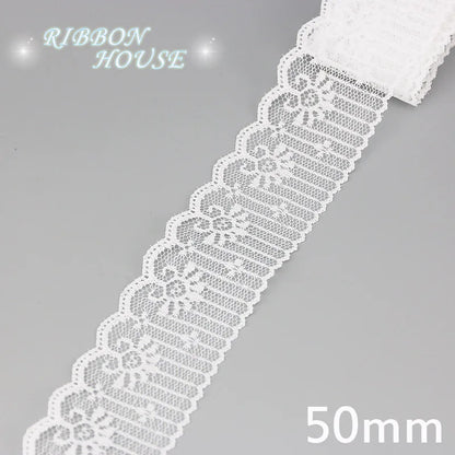 (5 yards/roll) white Lace fabric Webbing Decoration Lovely gift packing polyester Material - 46