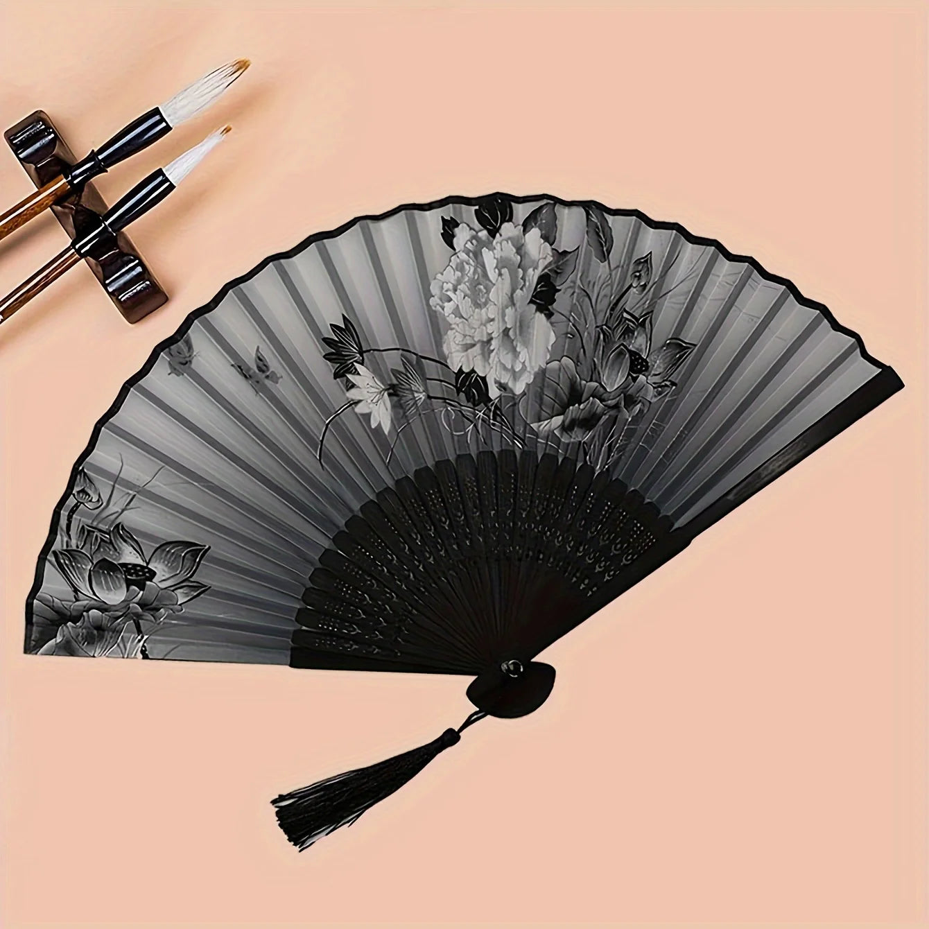 1pc-Multi-colored hand folding fan, bamboo folding fan, hand folding fan for church wedding gifts, party