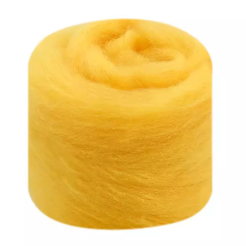 Needle Felting Wool Fibre Wool Roving for DIY Craft Materials, Needle Felt Roving Fabric Felt Craft Toys Handmade Felting Cra