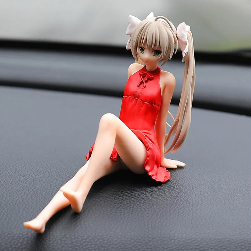 Anime Figure Cartoon Kawaiii Yosuga No Sora Kasugano Sitting Position Action Host Computer Chassis Decor Car Ornamen