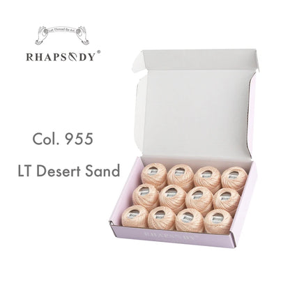 Rhapsody Size #8 Pearl Cotton Crochet Thread Embroidery Craft Needle Cross Stitch Egyptian Cotton Mercerized 12 Balls Set - 9