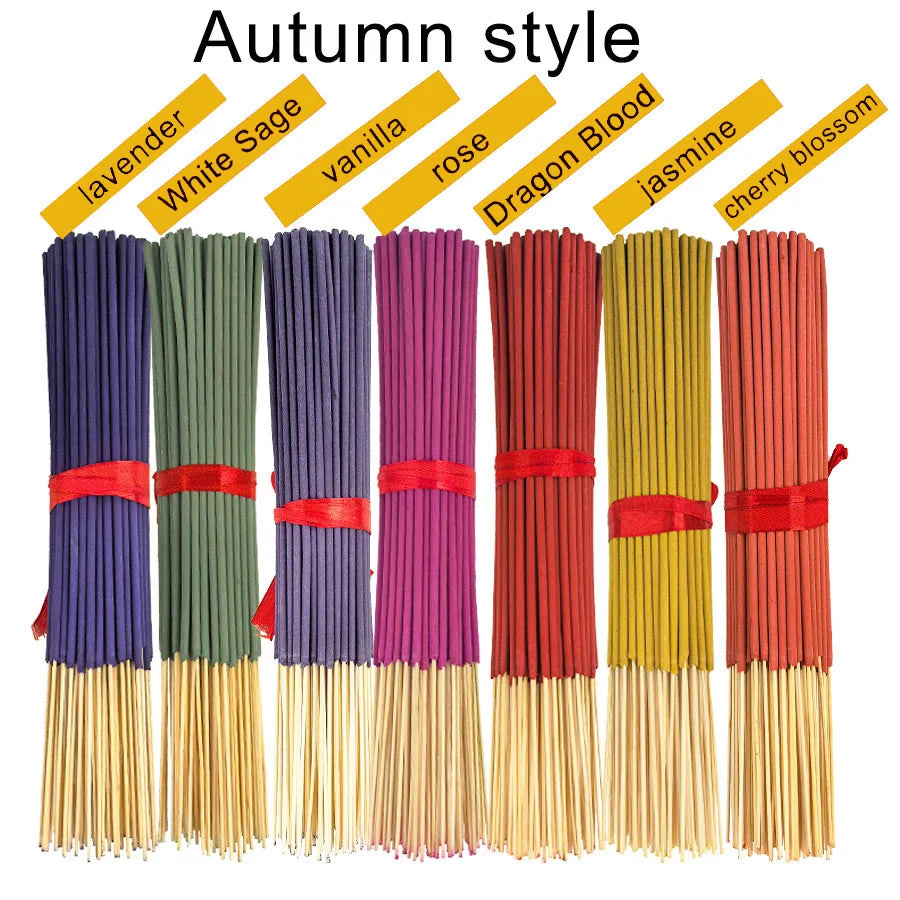 7 Sets of 140 Incense Sticks, Available in Four Seasonal Sets: Rose, Lavender, Sandalwood, Jasmine, Mint, Cherry Blossom, Her