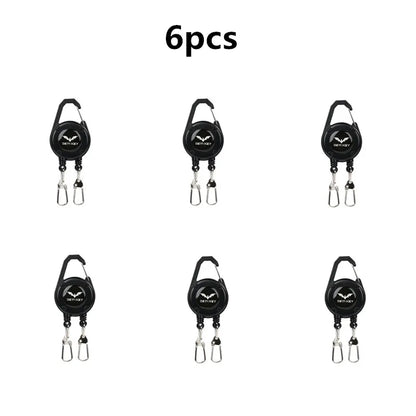 Outdoor Double Headed Clip Buckle, Work Permit Hanging Buckle, Keychain, Fishing Buckle, Telescopic Buckle, Easy to Pull Buck
