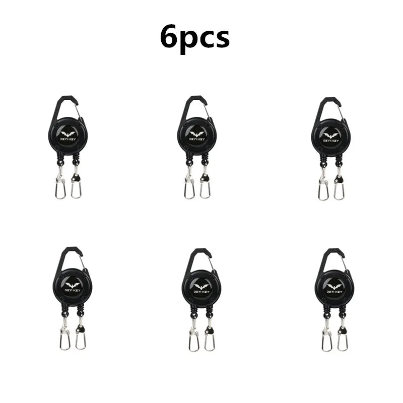 Outdoor Double Headed Clip Buckle, Work Permit Hanging Buckle, Keychain, Fishing Buckle, Telescopic Buckle, Easy to Pull Buck