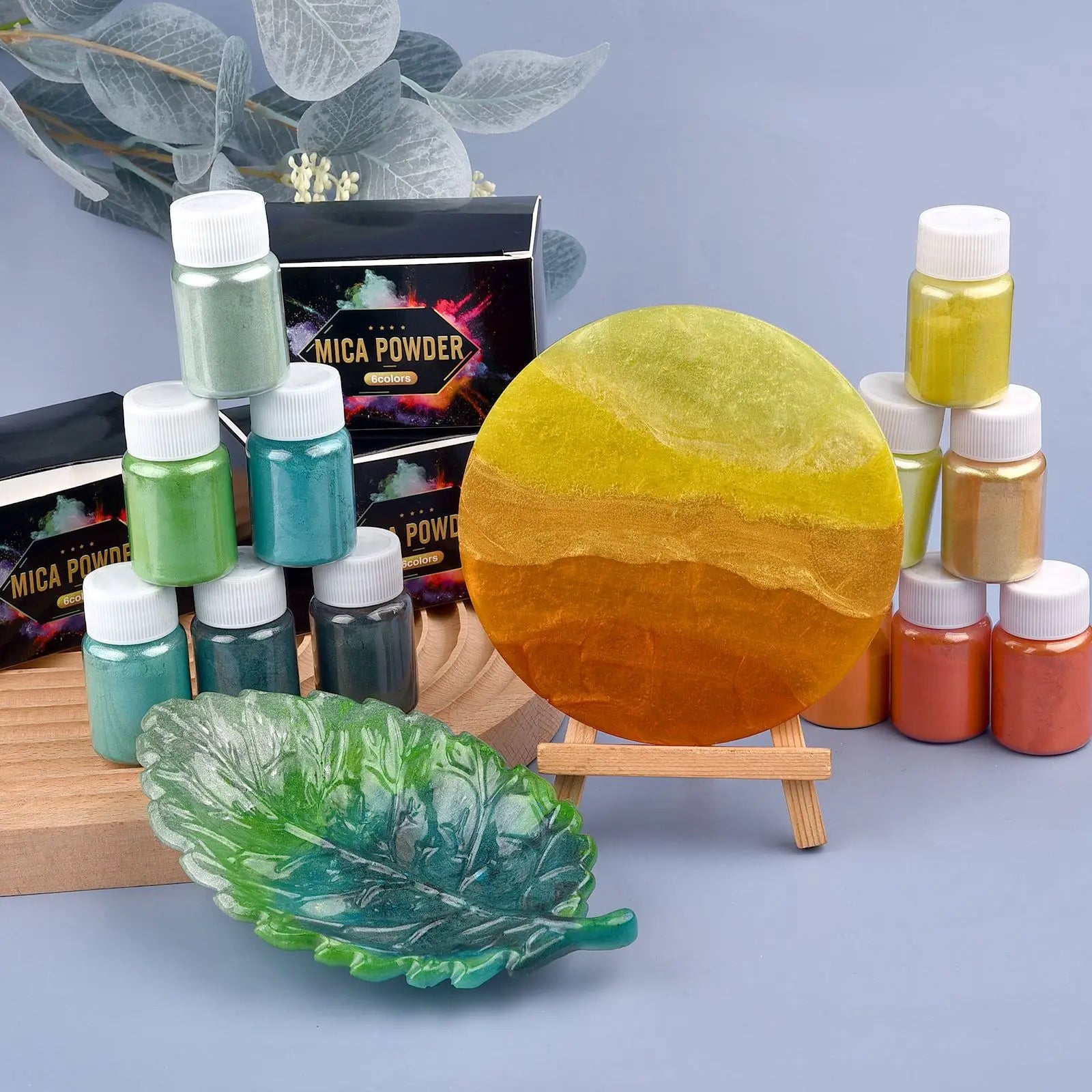 6 Colors/Set Pearl Powder Pigment DIY Epoxy Resin Mold Colorant Dye Mineral Powder Epoxy Resin Dye Pearl Pigment Glitter Craf