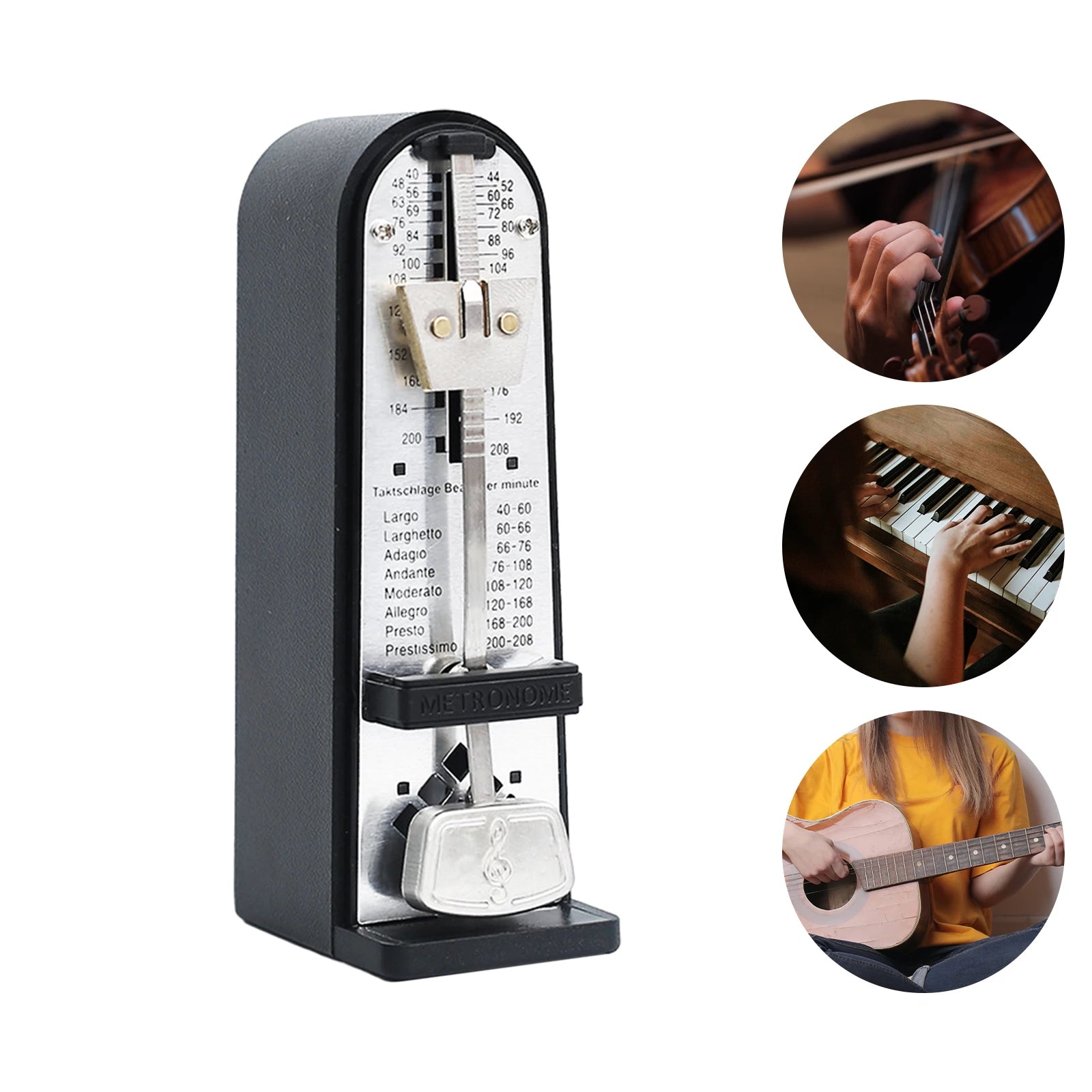 Mechanical Metronome Digital Counting Universal Metronome for Piano Guitar Bass Ukulele Drum Violin Saxophone