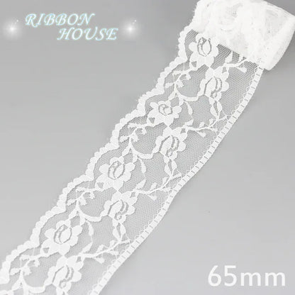 (5 yards/roll) white Lace fabric Webbing Decoration Lovely gift packing polyester Material - 24