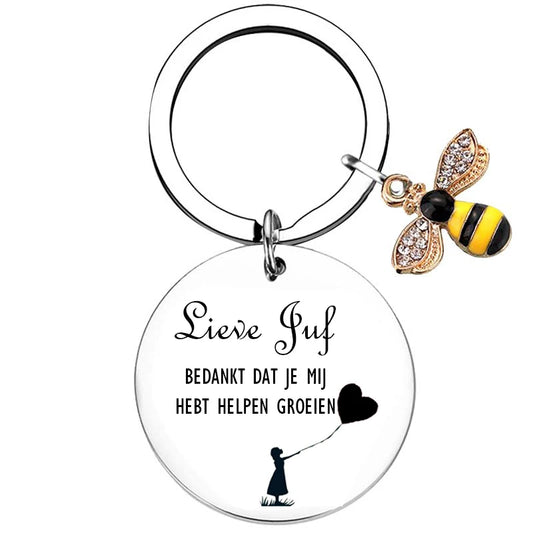 Dutch liefste juf Teacher Gifts for Women Teacher Keychain Teacher Appreciation Gifts thank You Gifts for Teachers