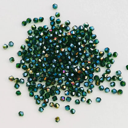 100PCS 4MM Shiny Faceted Austria Crystal Beads Bicone Beads Loose Spacer Beads for Jewelry Making DIY Bracelet Necklace Penda