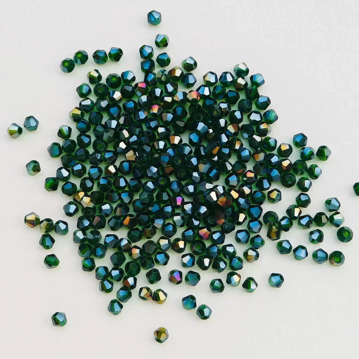 100PCS 4MM Shiny Faceted Austria Crystal Beads Bicone Beads Loose Spacer Beads for Jewelry Making DIY Bracelet Necklace Penda