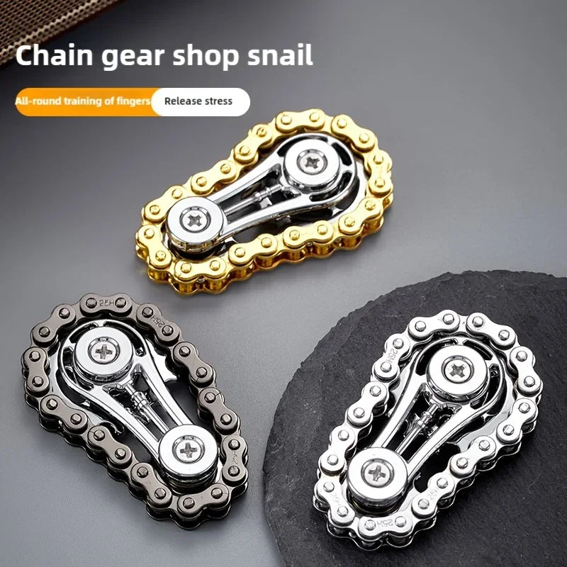 New Sprockets Flywheel Fingertip Gyro Fidget Spinner Antistress Anxiety Metal Bike Chains EDC Spinner Fidget Toys For Adult