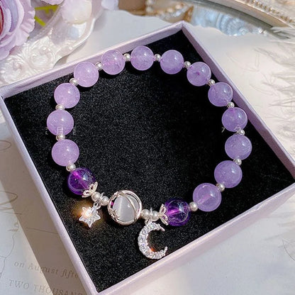 New Simple Beads Crystal Bracelet For Women Girls Korean ins Flower Fox Feather Tassel Bracelets Best Friend Jewelry Gifts 20