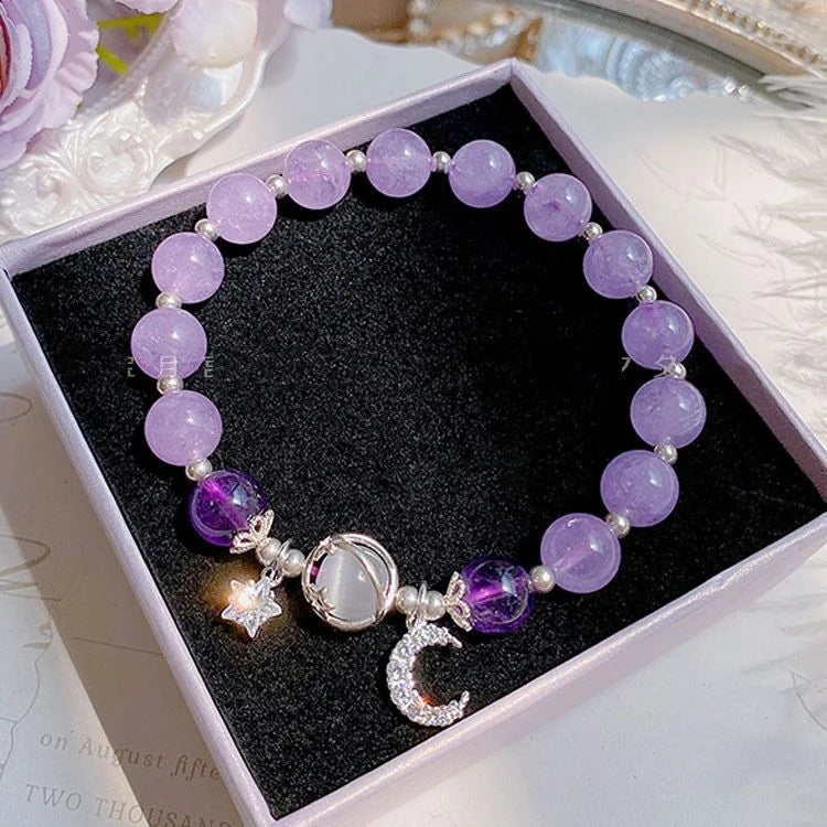 New Simple Beads Crystal Bracelet For Women Girls Korean ins Flower Fox Feather Tassel Bracelets Best Friend Jewelry Gifts 20