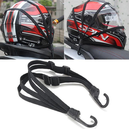 Universal 60cm Motorcycle Luggage Strap Moto Helmet Gears Fixed Elastic Buckle Rope High-Strength Retractable Protective Net 