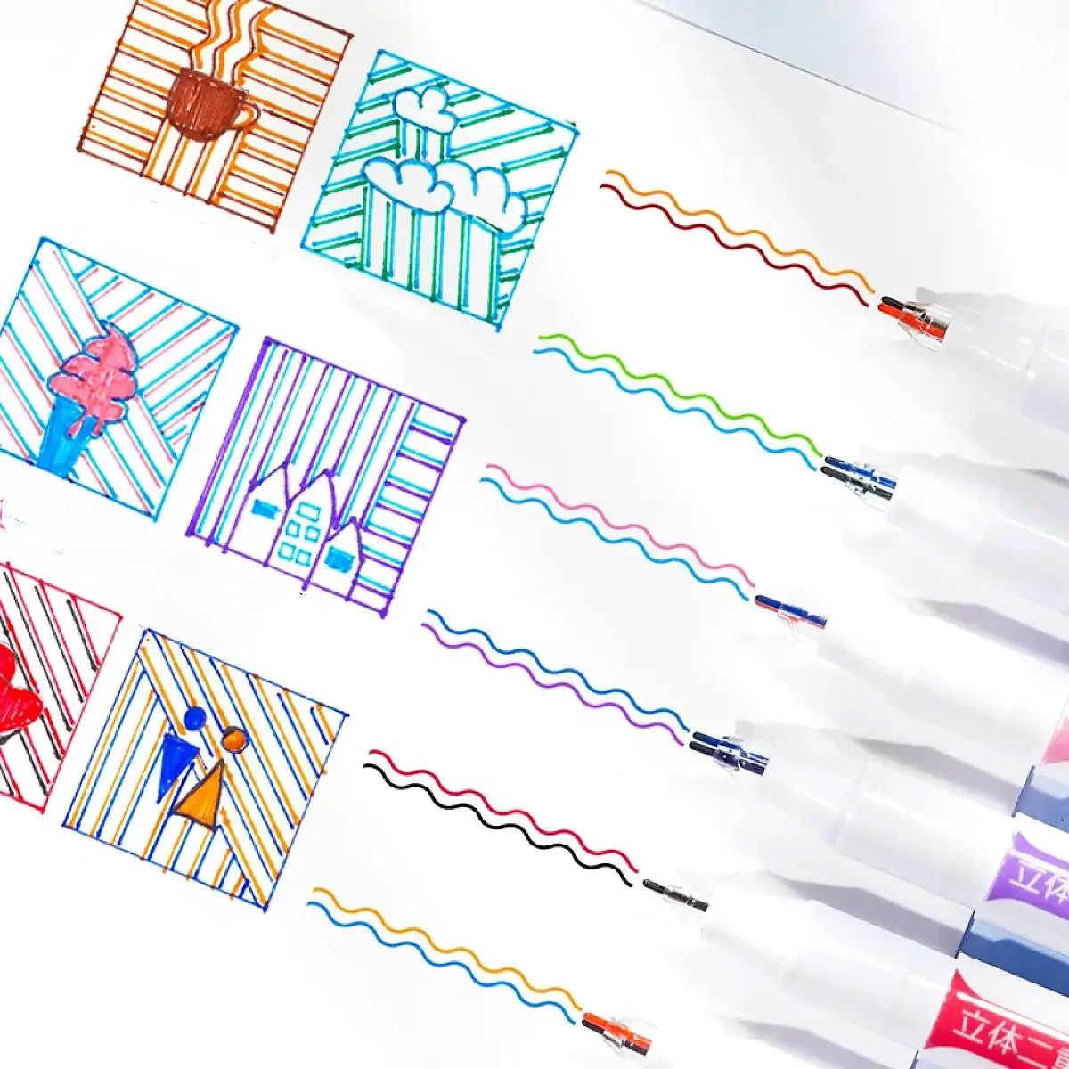 Watercolor Paper, Cold Press 100% Cotton, Double Color Marker Pens for Art, Kawaii Fluorescent Pens, Colorful Craft Supplies