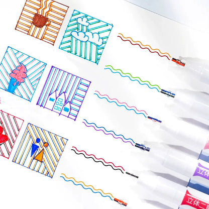 Watercolor Paper, Cold Press 100% Cotton, Double Color Marker Pens for Art, Kawaii Fluorescent Pens, Colorful Craft Supplies