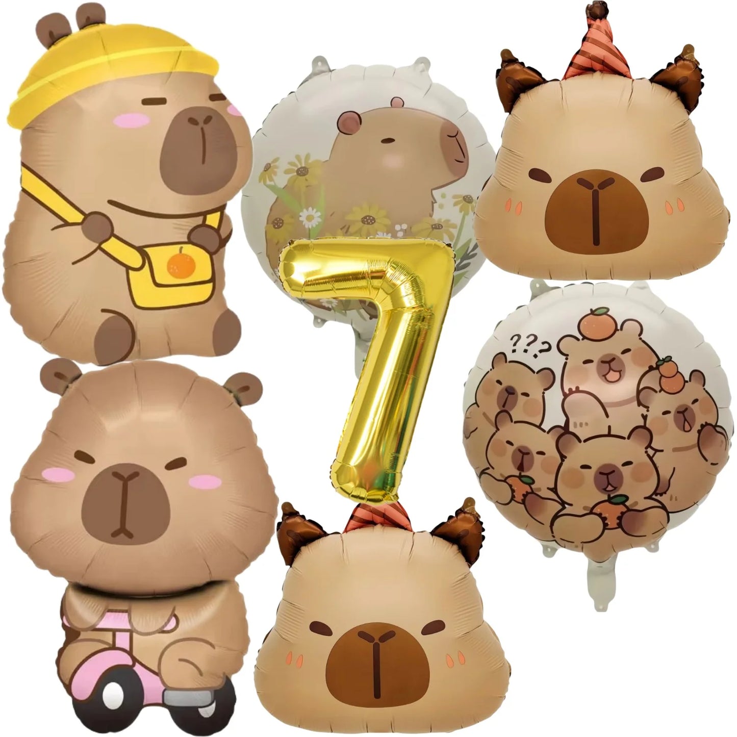 Birthday Decoration Capybara Birthday Invitation Card Cup Tablecloth Plate Napkin Poster Baby Shower Birthday Girl Party Favo