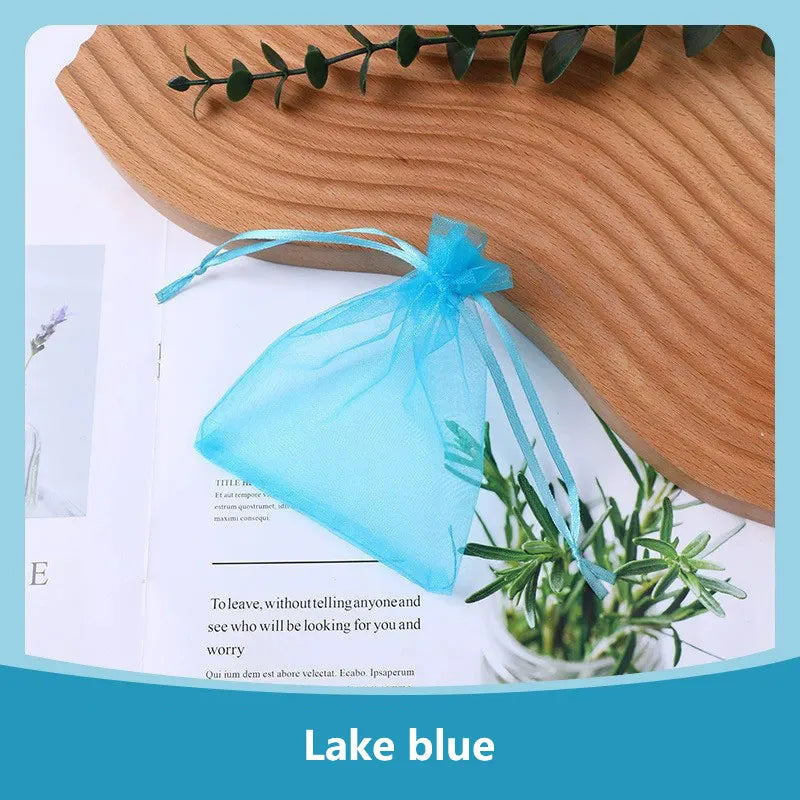 100Pcs/lot 7x9 9x12 10x15 13x18CM Organza Bags Jewelry Bag Wedding Party Decoration Drawable Bags Gift Pouches Jewelry Packag