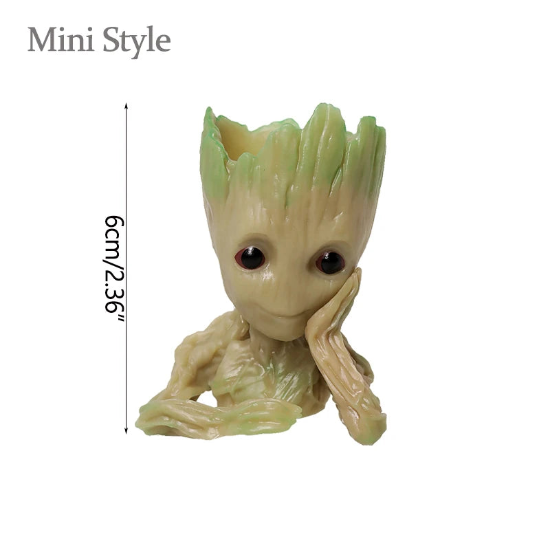 Desktop Decor Mini Anime Figurine Tree Man Miniature Model Cute Groot Doll Toy Home Accessories Ornament Handicraft Gifts - m