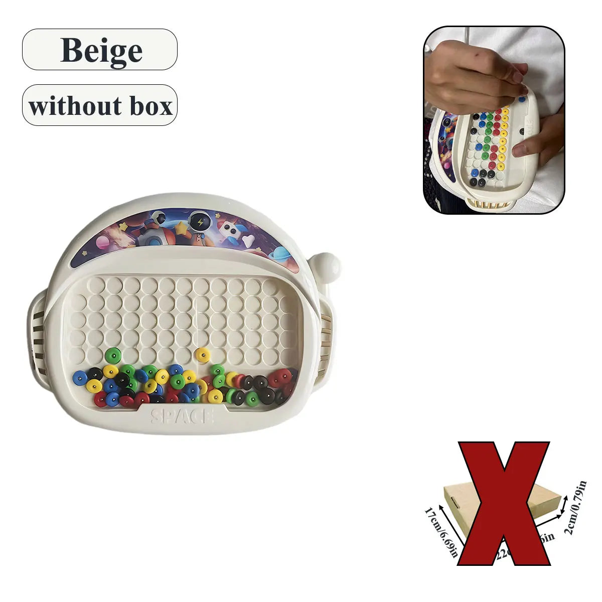 1 PCS Children's Magnetic Doodle Board with Pen & Beads Drawing Toy for 3-8 Years Kids Educational Boy Girl Montessori Gift -